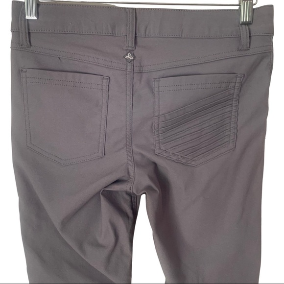 PRANA Brenna Moto Stretch Skinny Pants Mid Rise Gravel Nylon Size 2 - Picture 11 of 15